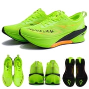 IRUNSVAN Feiran GT 3.0 Men s Carbon Plate Running Shoes Breathable Mesh TPU Power Capsule Cushioning Non-Slip Durable Outsole for Marathon Racing and Speed Training Fluorescent Green Orange Size 11