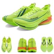 IRUNSVAN Marathon Carbon Fiber Running Shoes for Men Full Palm Carbon Plate Sports Shoes Breathable Ultra Lightweight Shock Absorbent Couple Sneakers Shadow Wing 2.0