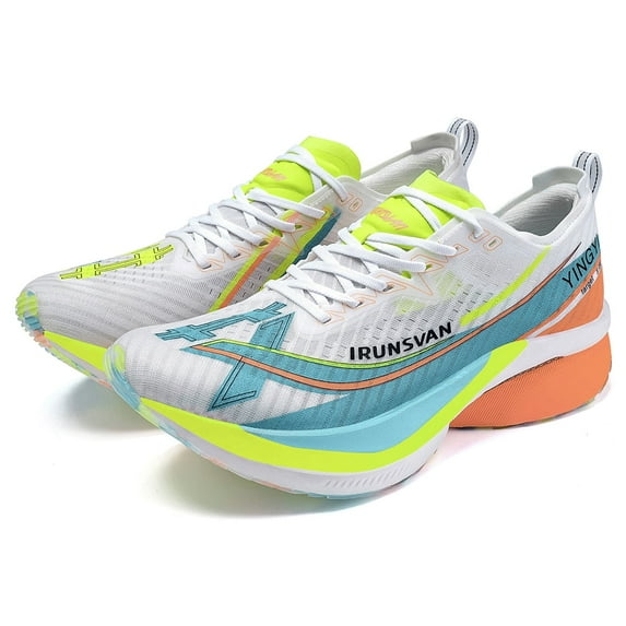 IRUNSVAN Professional Marathon Running Shoes for Men Carbon Plate Cushioning Marathon Sneakers Breathable Ultra Lightweight Shock Absorbent Sports Shoes Shadow Wing 2.0