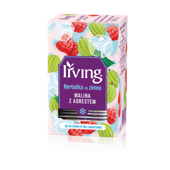 IRVING Cold brew tea: GOOSEBERRY & RASPBERRY ice tea -1 box - 20 tea ...