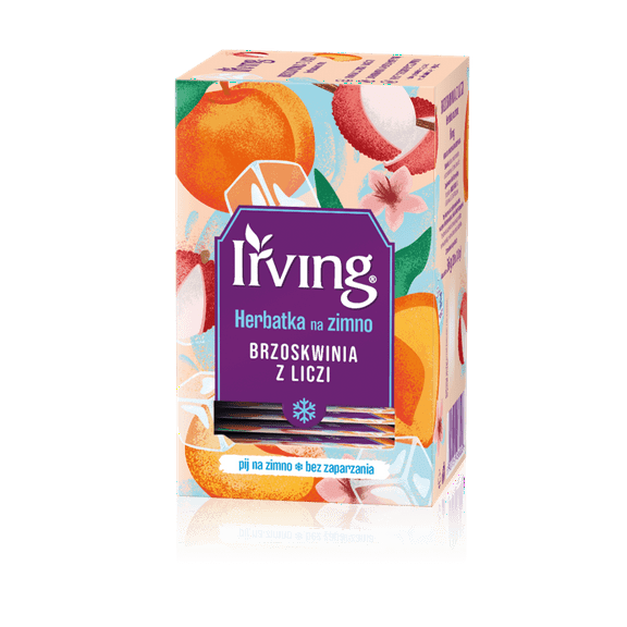 IRVING Cold brew tea: PEACH & LYCHEE ice tea -1 box - 20 tea bags