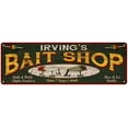 thumbnail image 1 of IRVING'S Bait Shop Sign Wood Look Man Cave Den Gift 6x18 Metal 206180024410, 1 of 1