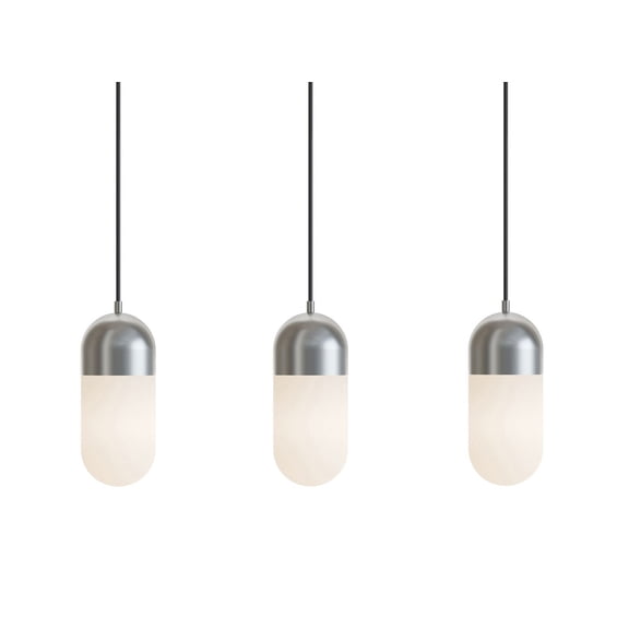 IRVP05LAJUDSNLNR3 AFX Irvine - 15W 3 LED Pendant-10 Inch Tall and 36 Inch Wide-Satin Nickel Finish