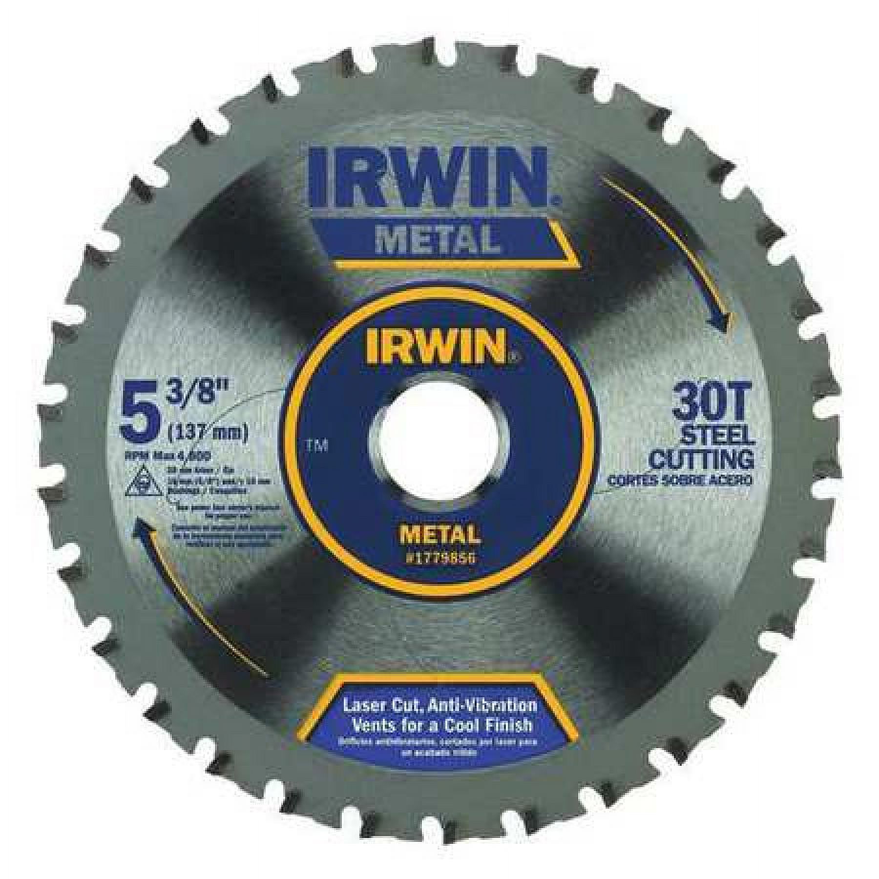 IRWIN 1779856 5-3/8quot;,30-Teeth Circular Saw Blade,Steel