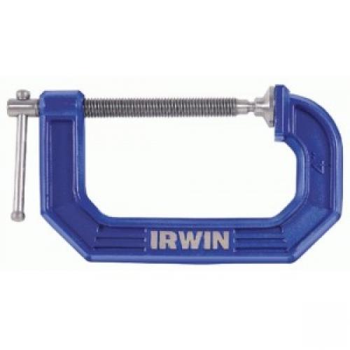 IRWIN 225104 C-Clamp, 900 lb Clamping, 4 in Max Opening Size, 3 in D Throat, Steel Body, Blue Body - image 1 of 3