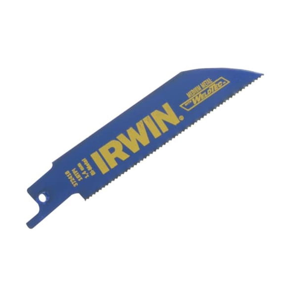 IRWIN - 418R Sabre Saw Blade for Metal Cutting 100mm Pack of 5