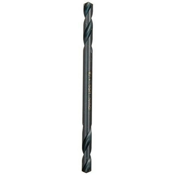 IRWIN 60608 Double-End 1/8" Drill Bit, High-Speed Steel, Black Oxide Finish, 12-Pack