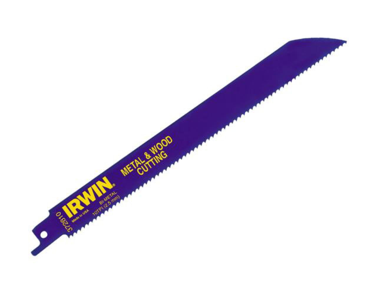 IRWIN - 610R 150mm Sabre Saw Blade Metal & Wood Cutting Pack of 2