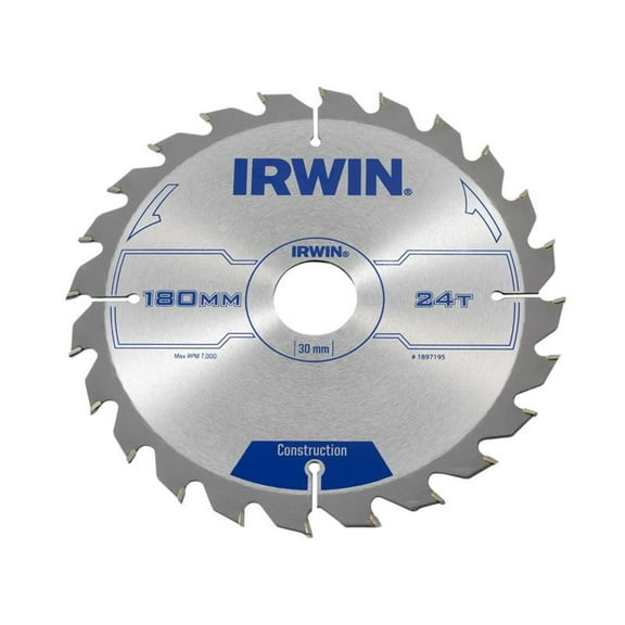 IRWIN - Construction Circular Saw Blade 180 x 30mm x 24T ATB