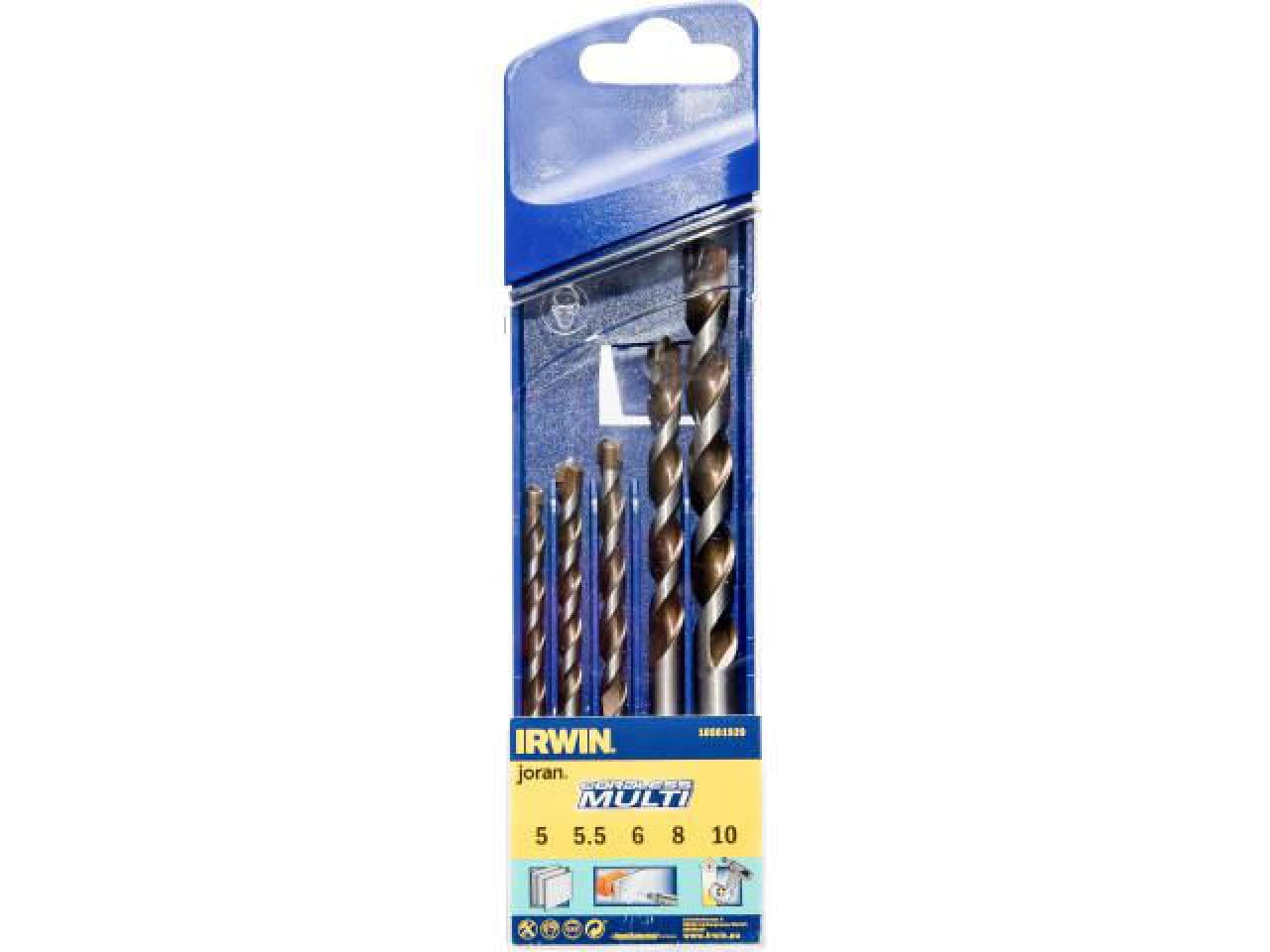 IRWIN - Cordless Multi-Purpose Drill Bit Set, 5 Piece 5-10mm