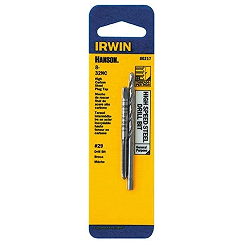 IRWIN Drill And Tap Set, 8 32 NC Tap and No. 29 Drill Bit (80217
