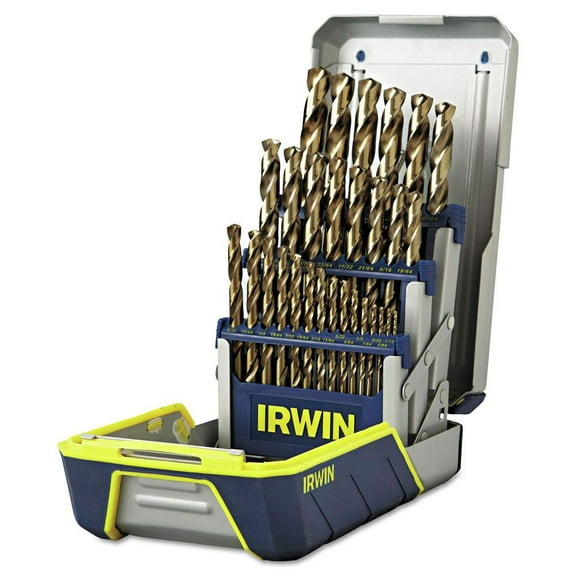 IRWIN Drill Bit Set, M35 Cobalt Alloy Steel Steel, 29-Piece (3018002) CA3
