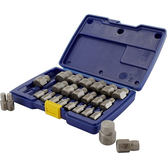 IRWIN 53227 Hex Head Multi-Spline Screw Extractor Set, 25-Pieces