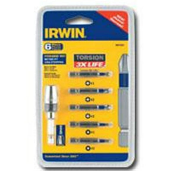 Hanson 3057023 6 Piece Quick Change Screwdriving Bit Set With Torsion Magnetic Guide