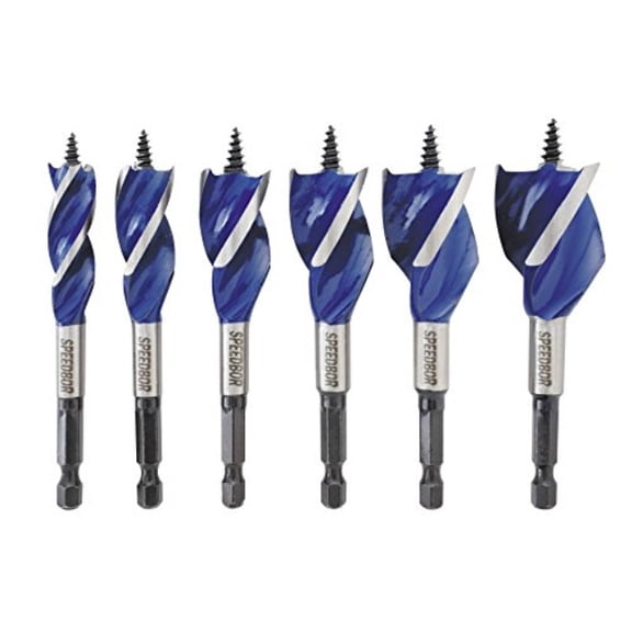 speedbor 1877239 irwin tools max wood drilling bits, 4-inch, 6-piece