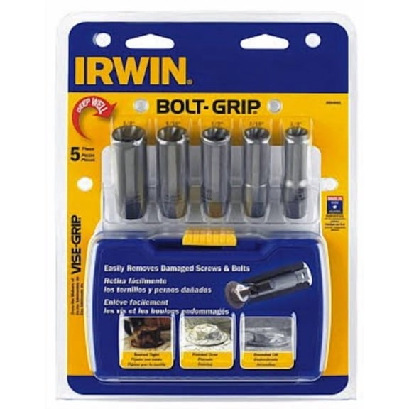 IRWIN Bolt Extractor Set for Deep Well Bolts, 5-Piece (3094001)
