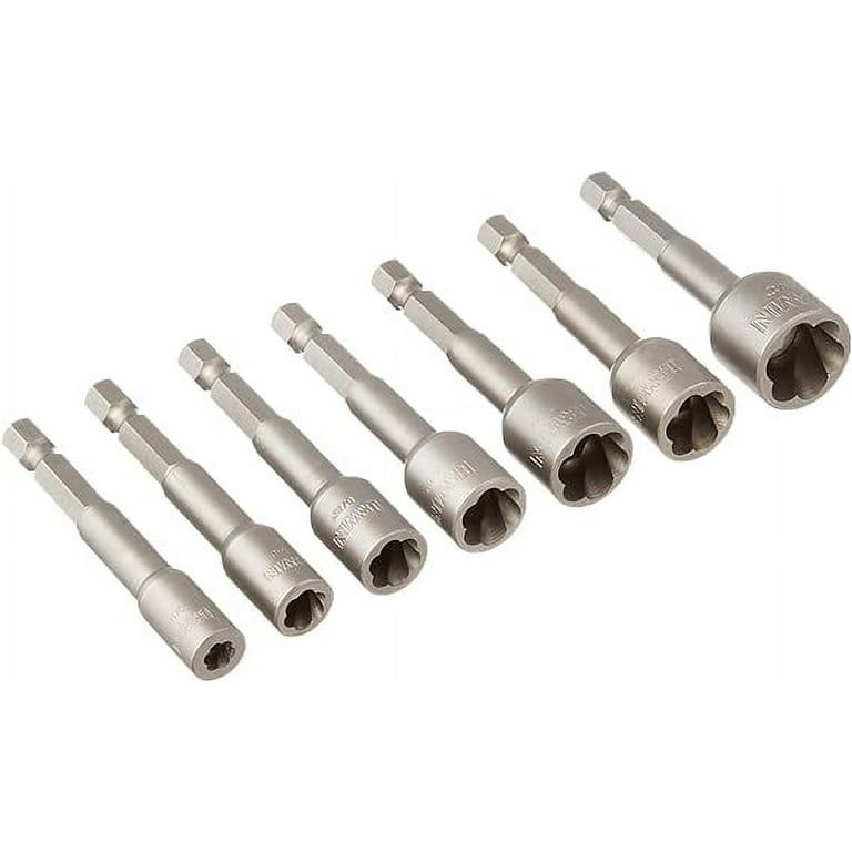KS TOOLS Stud Extractor Set - 7 Piece, Alloy Steel, Dovetail Design, For Removing Broken Studs & Bolts