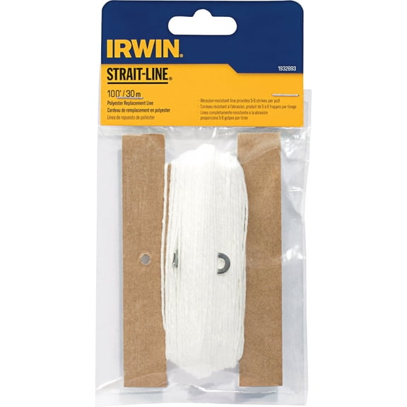 IRWIN Tools Replacement Line for STRAIT-LINE Chalk Line Reels, Polyester, 100-foot (64610)