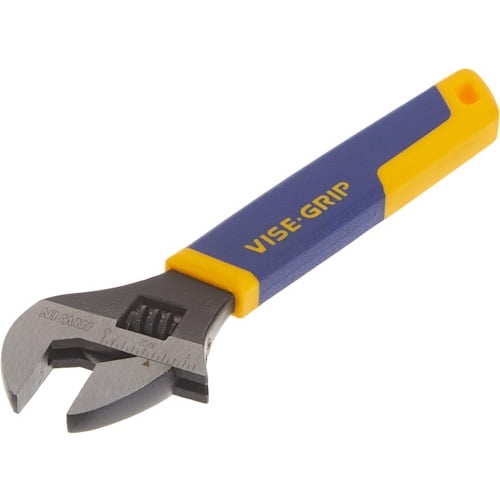 IRWIN VISE-GRIP 2078608 8" Adjustable Wrench, Chrome Vanadium, ProTouch Grip