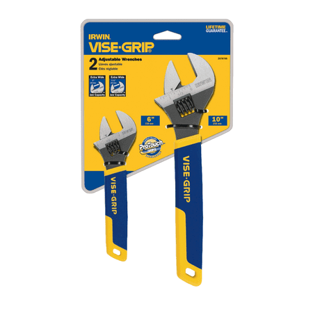 IRWIN VISE-GRIP Adjustable, 6 Inch and 10 Inch Wrench Set, 2 Pieces