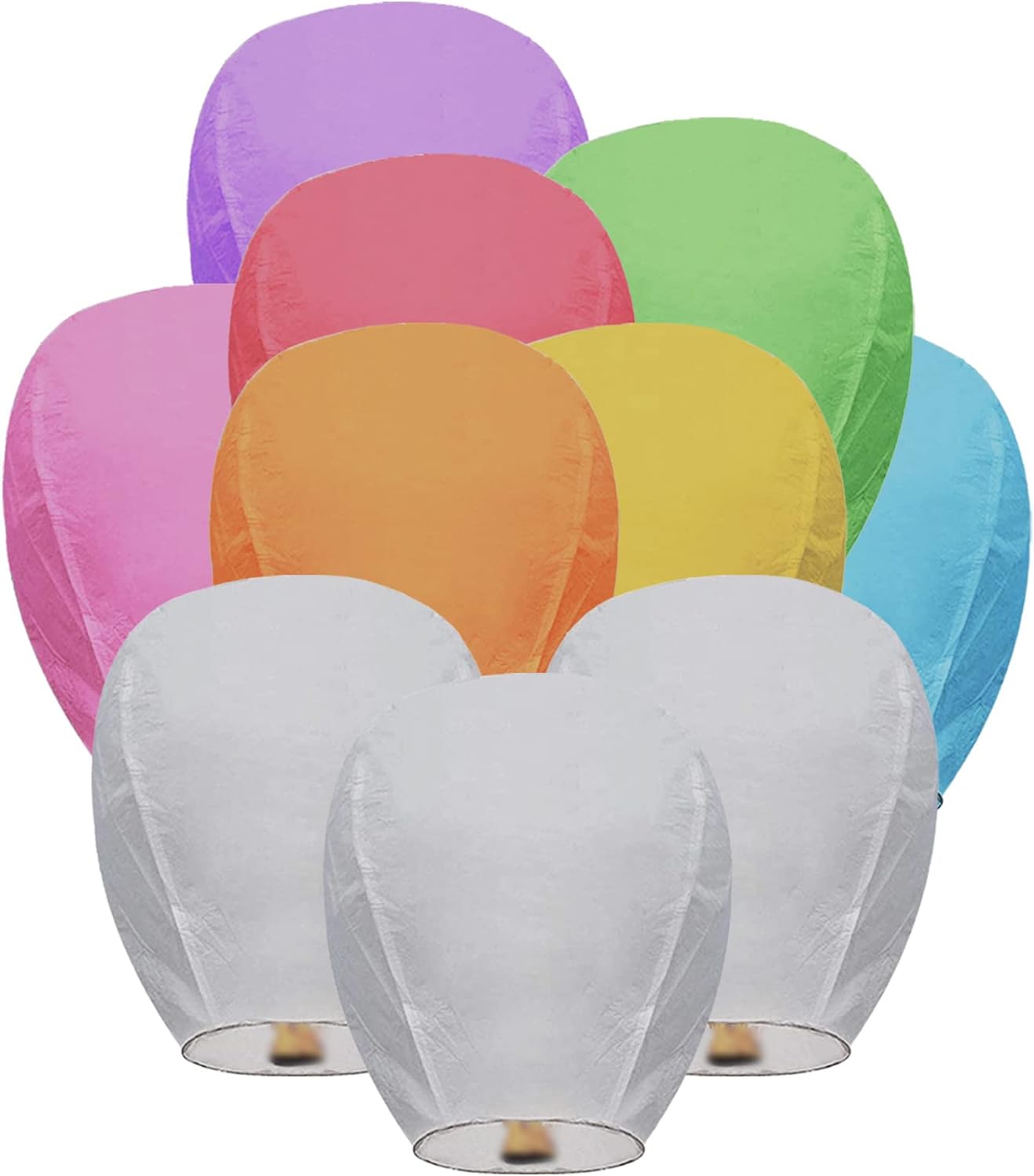 IRmm 20 Pack Chinese Lanterns to Release in Sky, MultiColored Flying