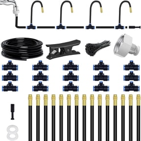 IRmm New Drip Irrigation System,Automatic Irrigation System with Replaceable 360-degree Bending Dropper,atomizing Copper Nozzle for Watering System for Garden Plant Lawn Patio. (Copper Nozzle)