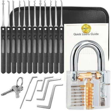 IRmm Padlocks,Padlock Head with Key,20 Piece Tool Set General Lock,Brass Padlock with Same Keys,Weatherproof Padlock for Outdoor Use - Ideal for Storage Unit,Fence,Gate,Shed