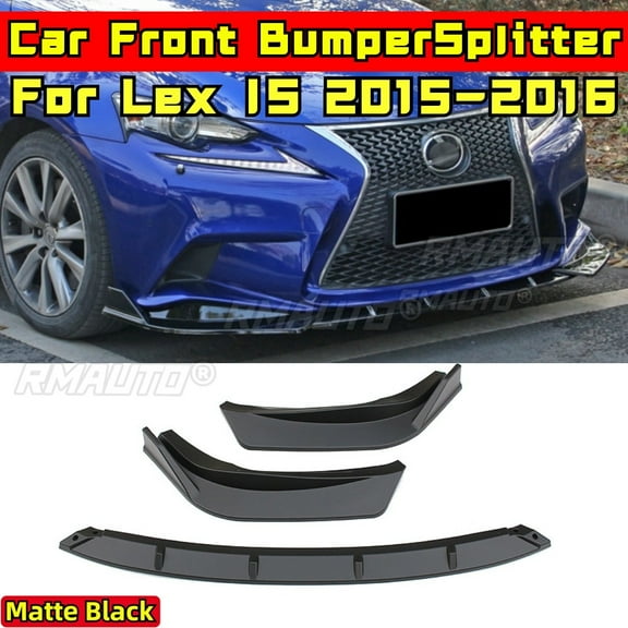 IS Car Front Bumper Lip Carbon Fiber Look Front Bumper Splitter Diffuser Spoiler Body Kit For Lexus IS 2015-2016 Car Accessories