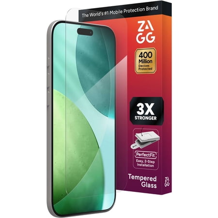ZAGG InvisibleShield – Apple iPhone Air Glass Shield Clear Screen Protector, PerfectFit™ Installation, 3x Stronger Glass, Impact & Scratch Protection