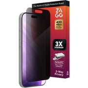 ZAGG InvisibleShield – Apple iPhone 17 Pro Glass Shield Privacy Screen Protector, PerfectFit™ Installation, 3x Stronger Glass, Impact & Scratch Protection