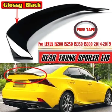 AR Style Carbon Fiber Trunk Spoiler Wing For 2014-2020 Lexus IS300 IS350 - No Drilling