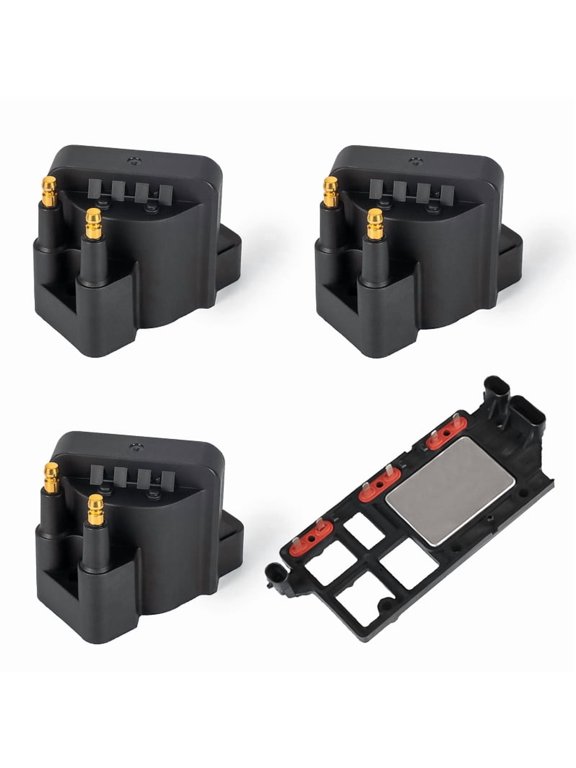 ISA 3 Ignition Coil Pack and 1 Ignition Control Module For Chevy Pontiac Buick Oldsmobile Impala Malibu Grand Prix Century Regal Alero 98 99 2.8L 3.1L 3.4L V6 Replacement for DR39 LX346