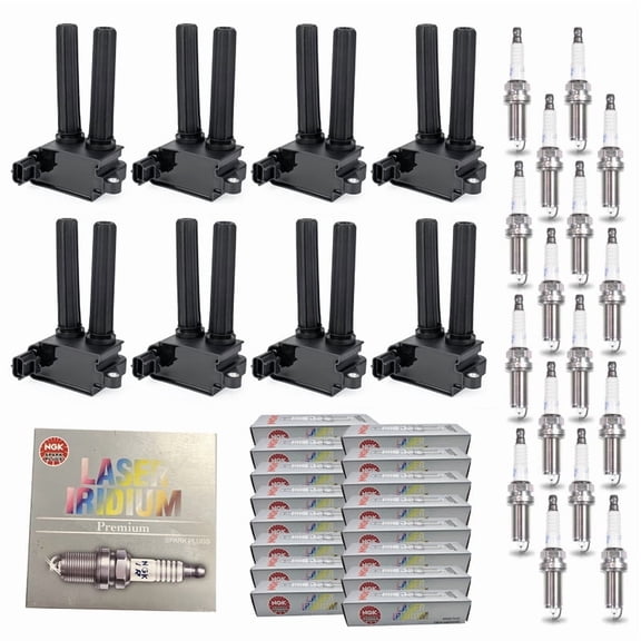 ISA 8 PCS UF504 Ignition Coil Pack 16 NGK Iridium Spark Plug for 92145 Compatible with Chrysler Dodge Jeep Ram Aspen Challenger Durango Commander Grand Cherokee 2500 3500 5.7L V8 2009-2020