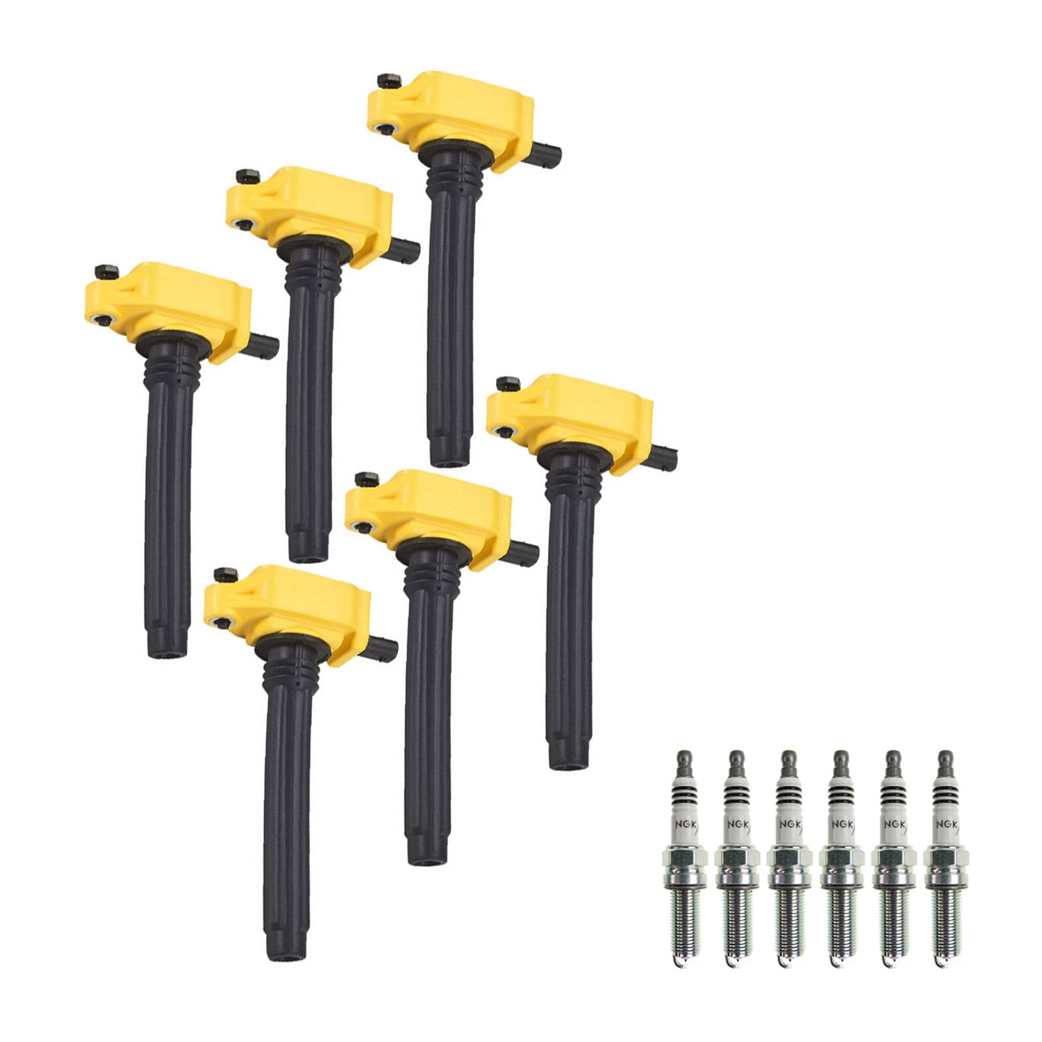 ISA Heavy Duty Ignition Coil and NGK Spark Plug Compatible with Dodge Grand Caravan 3.6L UF648