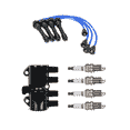 thumbnail image 1 of ISA Ignition Coil, 4 Autolite Spark Plugs and Wireset Compatible with 2007 Chevrolet Optra Base Sedan 4-Door 2.0L 1998CC 122Cu. In. l4 GAS DOHC Naturally Aspirated Replacement for UF356, 1 of 1