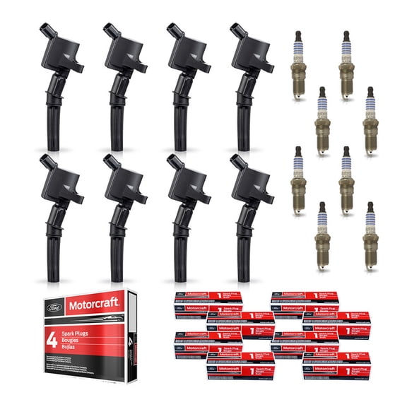 ISA Ignition Coil and Motorcraft Spark Plug Compatible with Ford F150 Expedition 5.4L V8 FD503