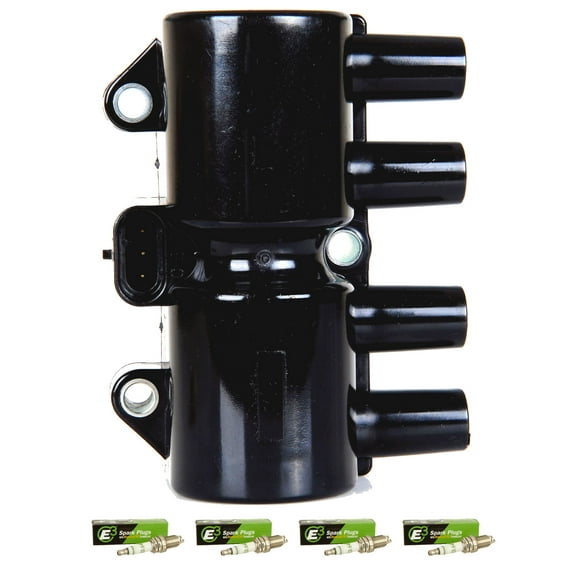 ISA Ignition Coil and 4 Spark Plugs Compatible with 2008 Chevrolet Aveo5 Special Value Hatchback 4-Door 1.6L Replacement for UF503