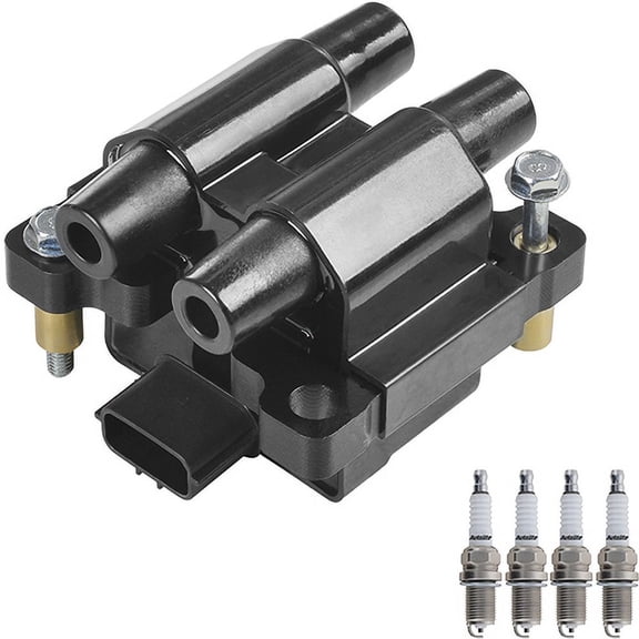 ISA Ignition Coil and Autolite Spark Plug Compatible with Subaru Impreza Legacy Outback 2.5L UF538