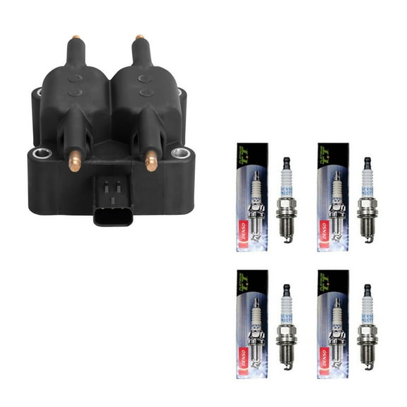 ISA Ignition Coils and Denso Platinum Spark Plugs Compatible with Mitsubishi Eclipse 2.0L UF403 Fits select: 2005-2006 CHRYSLER PT CRUISER TOURING, 2004-2005 DODGE NEON SXT