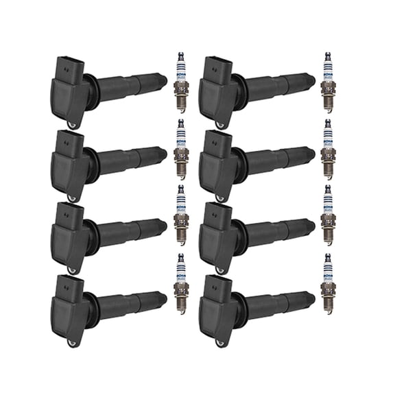 ISA Ignition Coils and Denso Iridium Spark Plugs Compatible with 03-06 Porsche Cayenne 4.5L V8 UF563