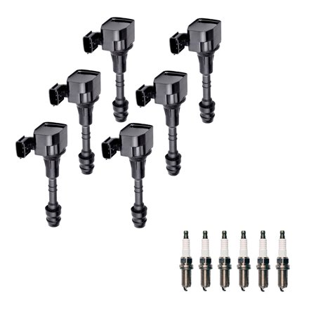 ISA Ignition Coils and Denso Spark Plugs Compatible with 2007 Nissan Maxima 3.5L V6 UF349