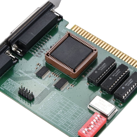 ISA RS232 Serial and Parallel Port Card for Retro Computers (8086-586), COM1/COM2 RS232 Ports for PLCs and Scientific Sensors