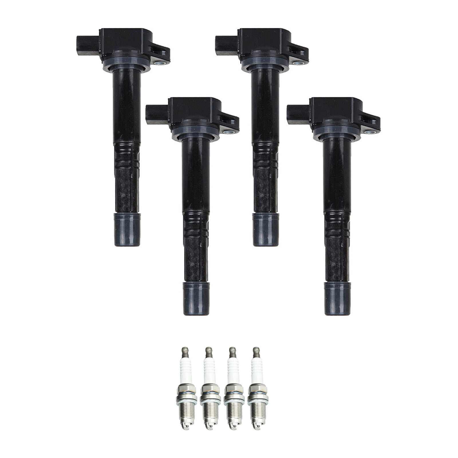 ISA Set of 4 Ignition Coil and Iridium Spark Plug Compatible with Honda