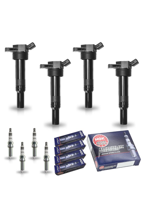 ISA Set of 4 UF651 Ignition Coil Pack with NGK 93175 Iridium Spark Plugs 1.8L 2.0L V4 For Kia Hyundai Elantra 2011-2016 Tucson 2014-2020 Forte 2014-2016 Soul 2012-2019 for C1804 273002E000 273