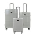 thumbnail image 1 of Isaac Mizrahi Aero 3-Piece Hardside Luggage Set, Lightweight, Expandable, Stone Grey, 20", 24", 28", 1 of 28