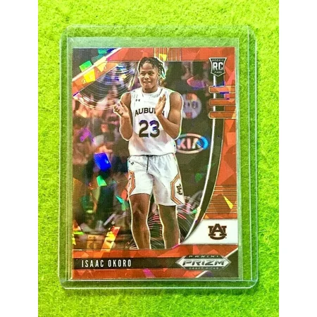 ISAAC OKORO RED ICE PRIZM ROOKIE CARD JERSEY #23 AUBURN RC CAVALIERS 2020