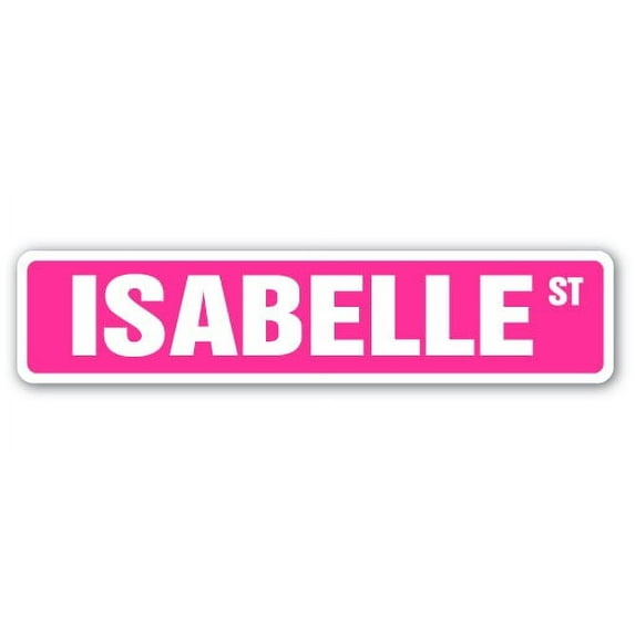 ISABELLE Street Sign Childrens Name Room Sign | Indoor/Outdoor | 36" Wide