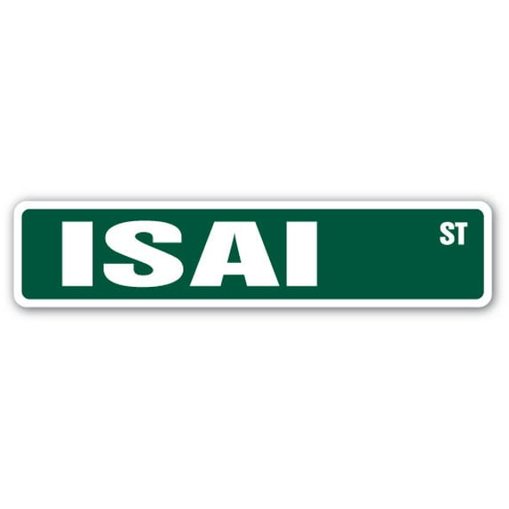 ISAI Street Sign Childrens Name Room Sign | Indoor/Outdoor | 18" Wide