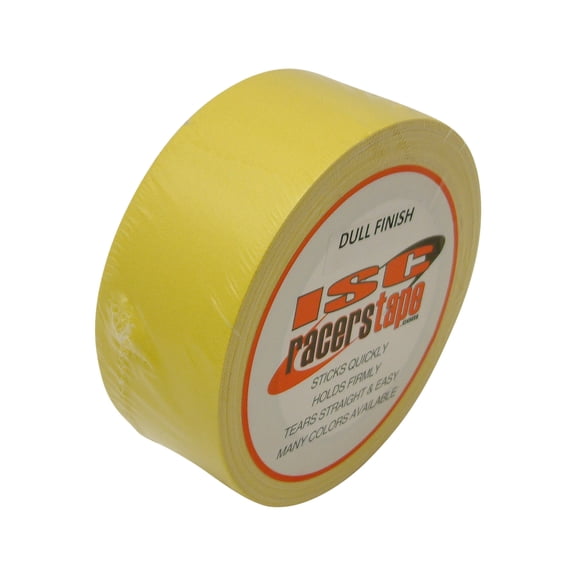 ISC Dull-Finish Racer's Tape: 2 in x 27-1/2 yds. (Yellow)