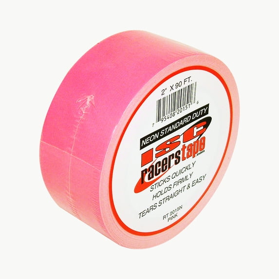 ISC Neon Standard-Duty Racer's Tape: 2 in x 30 yds. (Fluorescent Pink)